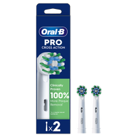 Oral-B Pro Cross Action Toothbrush Heads White 2 Pack