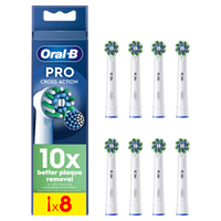 Oral-B Pro Cross Action Toothbrush Heads White 8 Pack