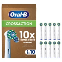 Oral B CrossAction White Toothbrush Head, 10 pack