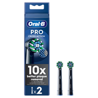 Oral-B Pro Cross Action Toothbrush Heads Black 2 Pack