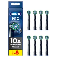 Oral B CrossAction Black Toothbrush Head, 8 pack - undefined undefined