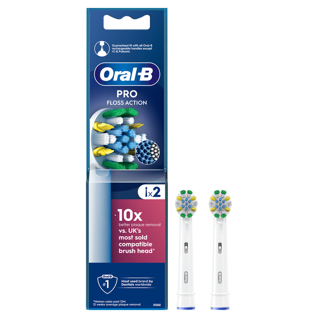 Oral-B Pro Floss Action Toothbrush Heads White 2 Pack