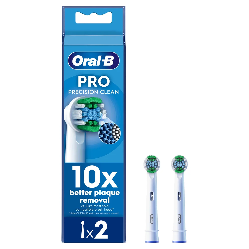 Oral B Precision Clean White Toothbrush Head - Pack of 2 Counts Image 1