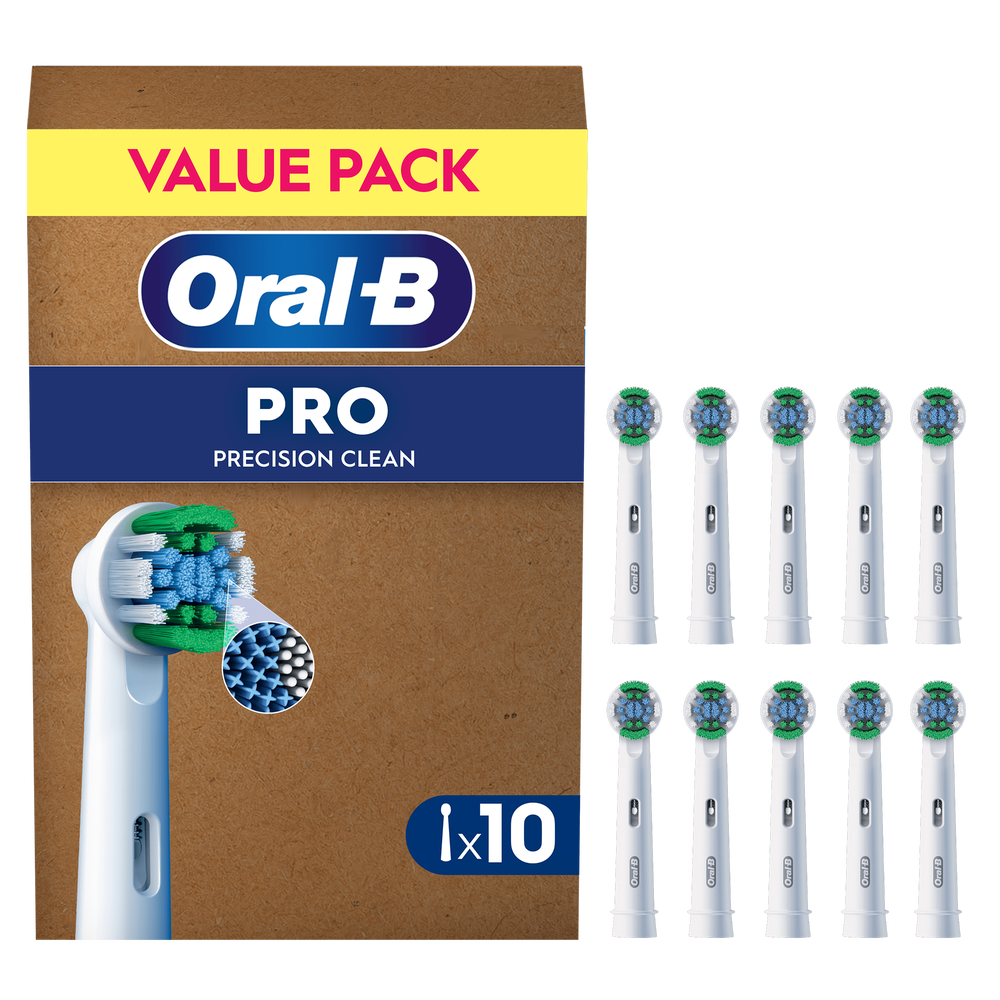 Oral-B PRO Precision Clean brush heads, value pack of 10.