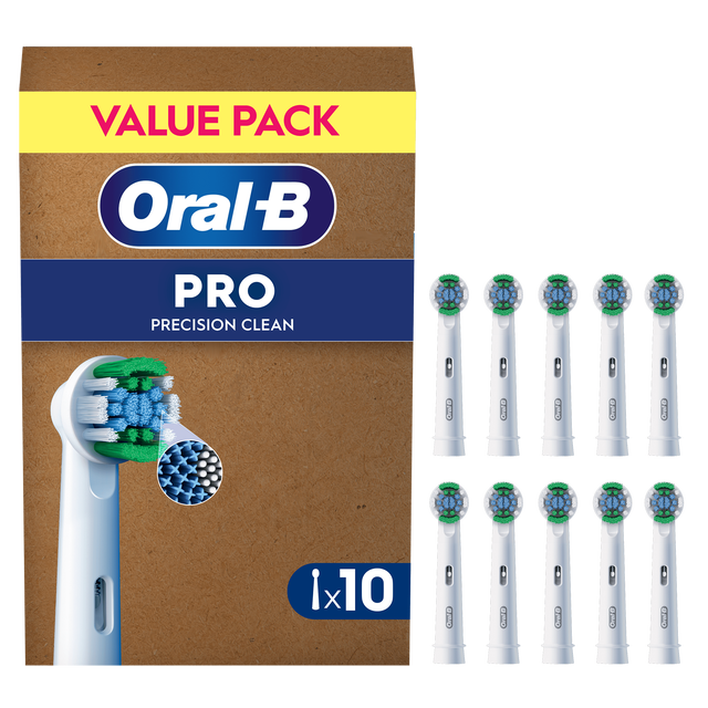 Oral-B PRO Precision Clean brush heads, value pack of 10.