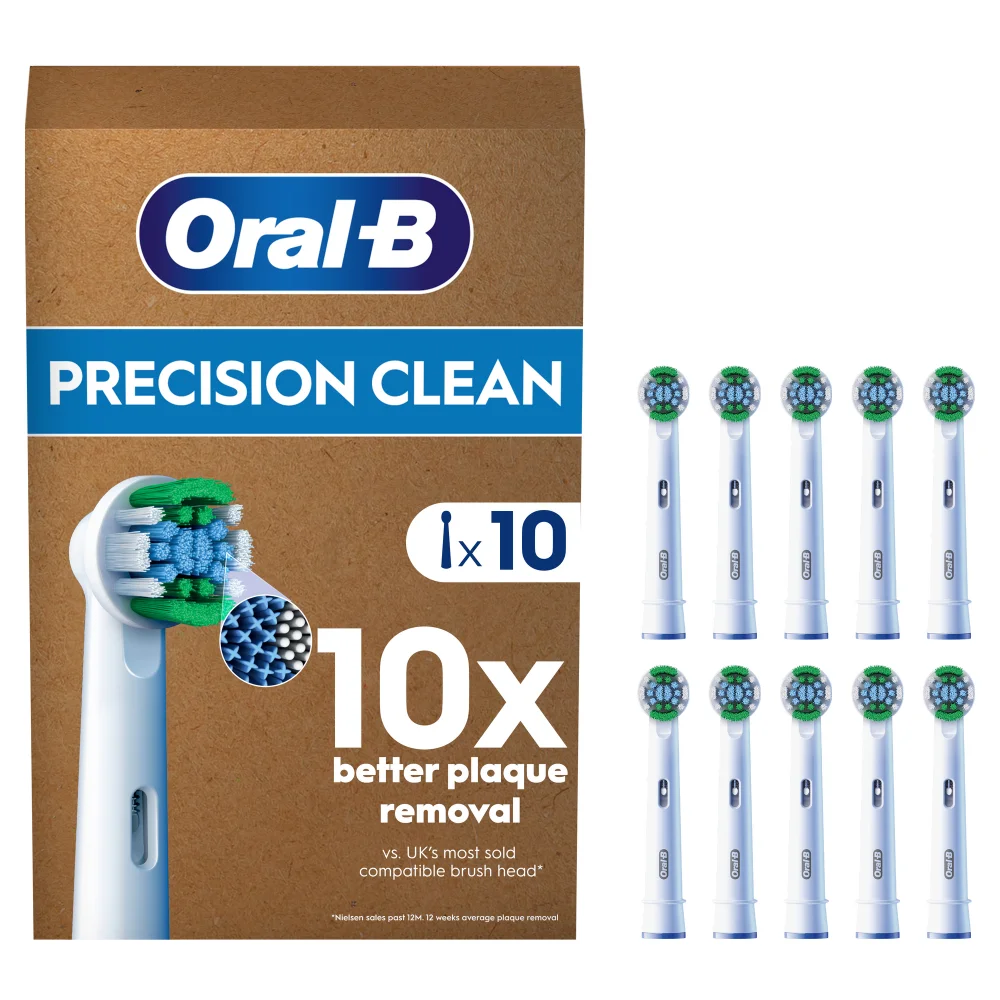 Oral B Precision Clean White Toothbrush Head - Pack of 10 Counts Image 1