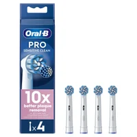 Oral B Sensitive Clean White Toothbrush Head, 4 pack