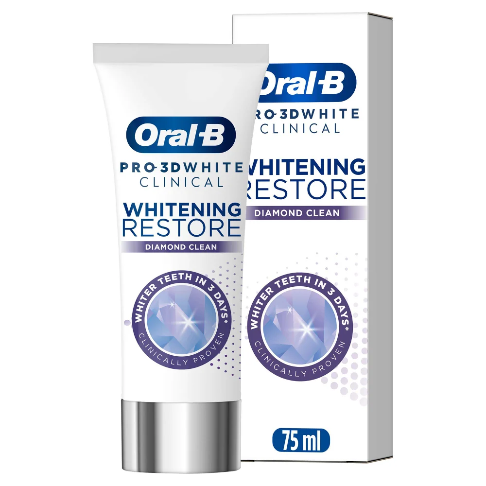 Oral B 3D White Clinical Whitening Restore Diamond Toothpaste 75ml Image 1