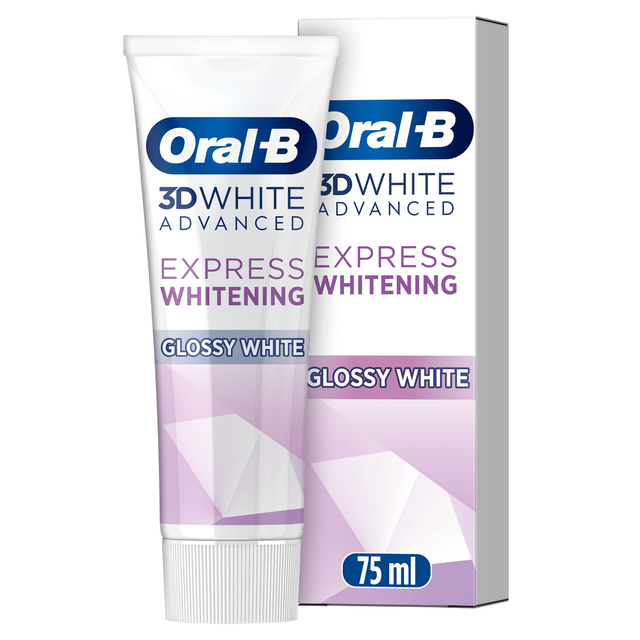 Oral-B 3D White Advanced Express Whitening Glossy White Toothpaste 75ml