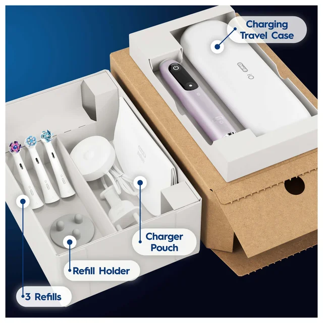 Oral-B iO9 Rose Quartz Electric Toothbrush + Travel Case + 2 Toothbrush Heads