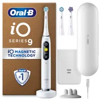 Oral B iO9 Electric Toothbrush White Alabaster with 2ct Extra Refills