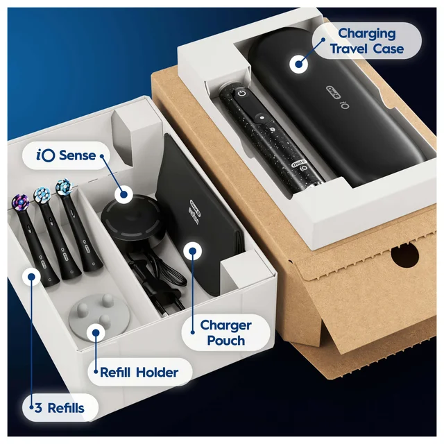 Oral B iO10 Electric Toothbrush Cosmic Black with 2ct Extra Refills