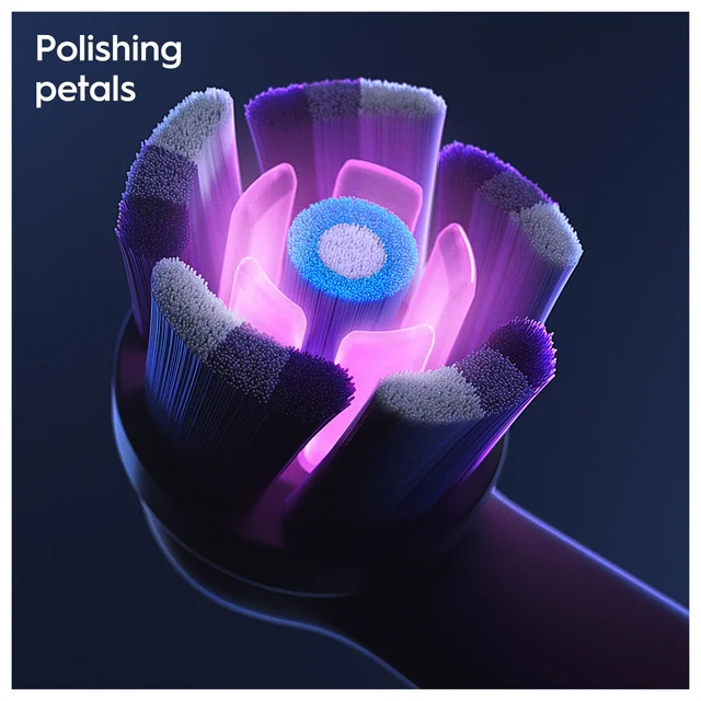 Oral-B iO Series Radiant White Brush Heads, Black, 6 Count