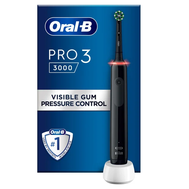 Pro 3 3000 Cross Action Black Electric Toothbrush