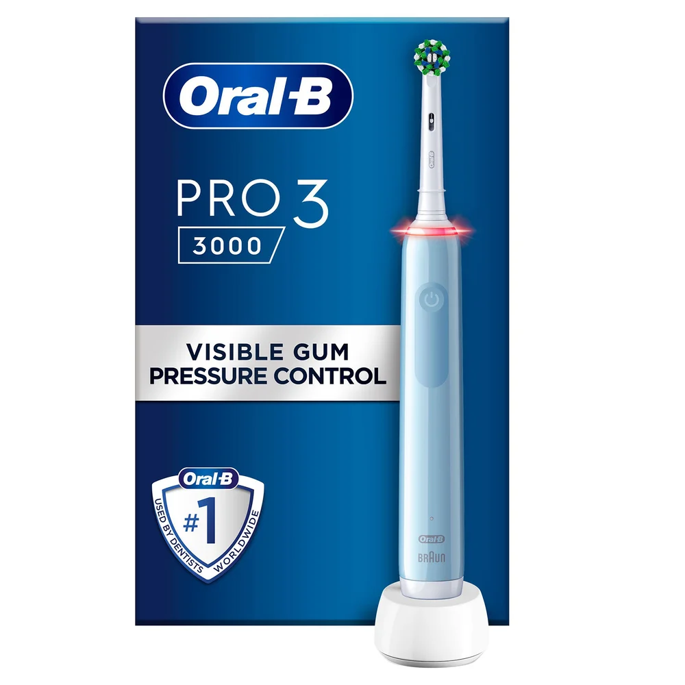 Pro 3 3000 Cross Action Blue Electric Toothbrush Image 1