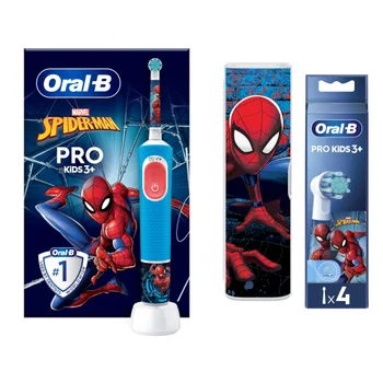 Oral-B Vitality Pro Kids Spiderman Electric Toothbrush with Travel Case