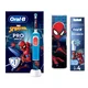 Oral-B Vitality Pro Kids Spiderman Electric Toothbrush with Travel Case +4 Refills