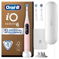 Oral B iO6 Pink Electric Toothbrush and Extra Pack of Toothbrush Head 2 Count - undefined undefined