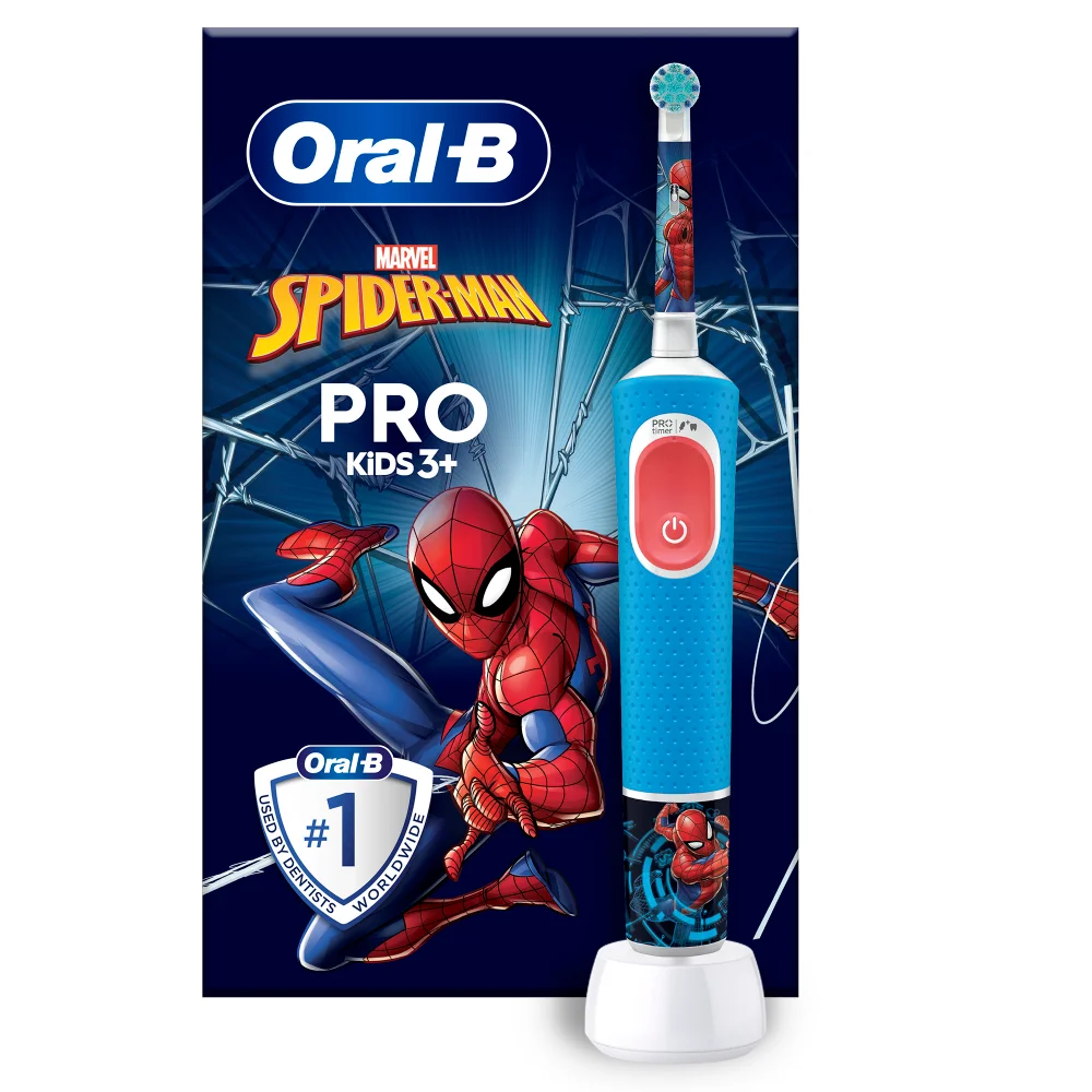 Oral-B Pro Kids Spiderman Electric Toothbrush - Blue/Red Image 1
