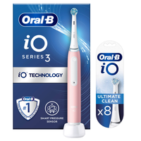 Oral B iO3 Blush Pink Electric Toothbrush + 8 Refills - undefined undefined
