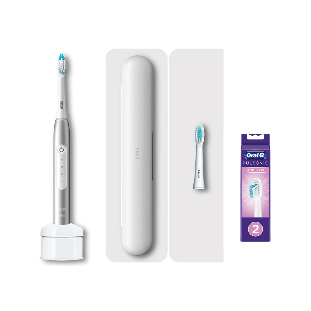Oral-B Pulsonic Slim Luxe 4500 Platinum with Travel Case + 2 refills Image 1