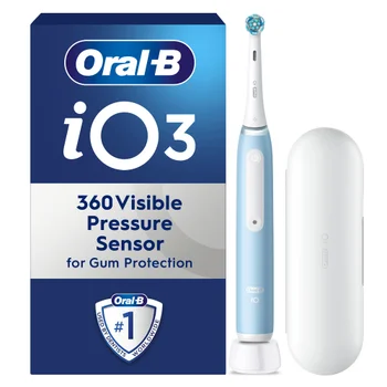 Oral-B iO3 Ice Blue Electric Toothbrush with Travel Case