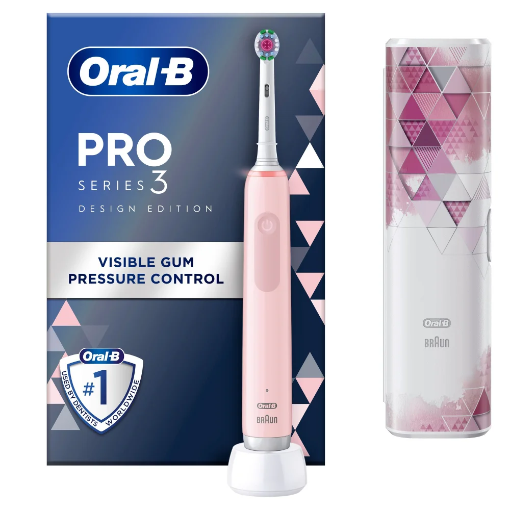 Oral-B Pro Series 3 Pink Electric Toothbrush Image 1