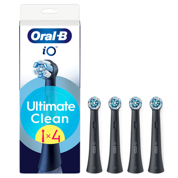 Oral-B iO Ultimate Clean Toothbrush Heads Black 4 Pack