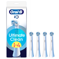 Oral-B iO brush heads, a four-pack of replacement heads for the iO electric toothbrush system.