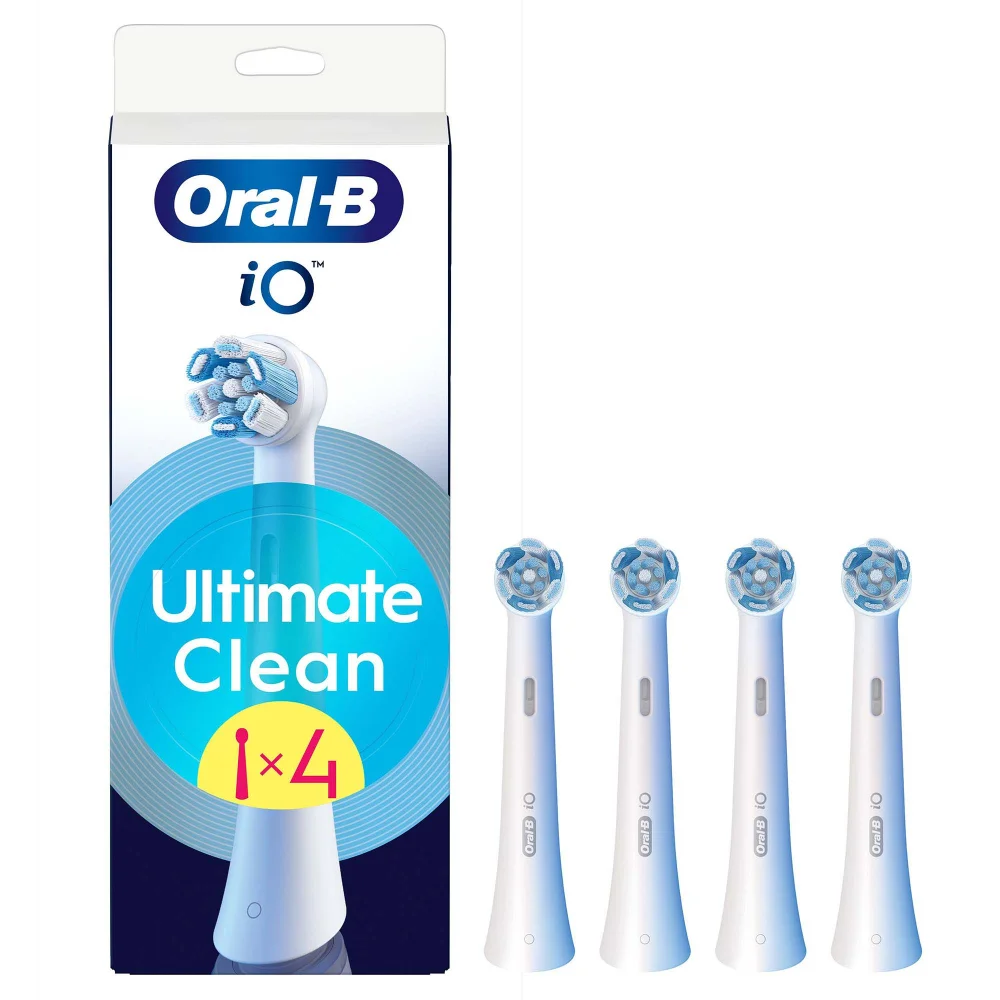 Oral-B iO Ultimate Clean White Toothbrush Heads, Pack of 4 Counts Image 1