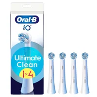 Oral-B iO Ultimate Clean White Toothbrush Heads, Pack of 4 Counts