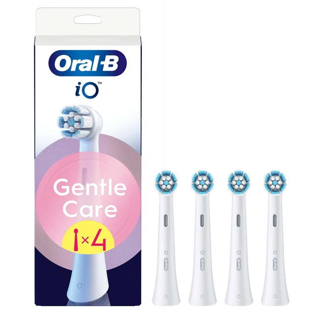 Oral B iO Gentle Care White Toothbrush Heads, Pack of 4 Heads