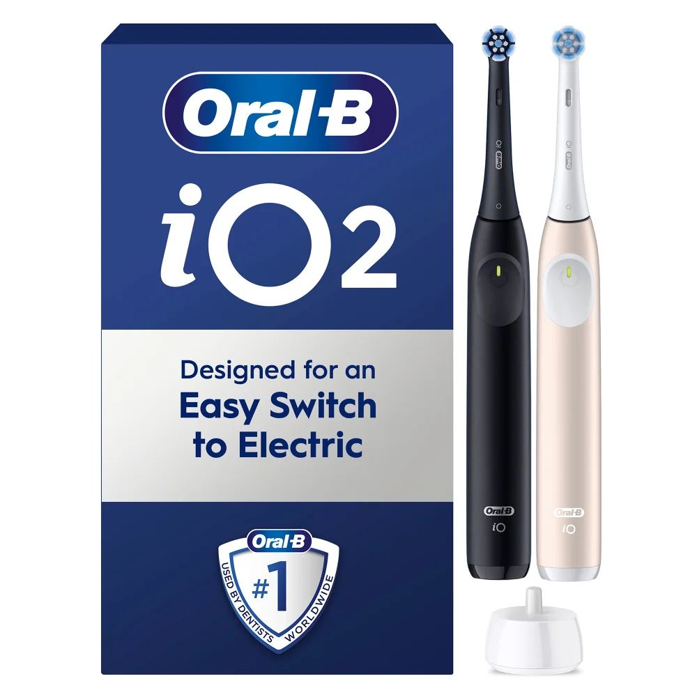 Oral-B iO2 Night Black & Calm Pink Electric Toothbrushes Image 1