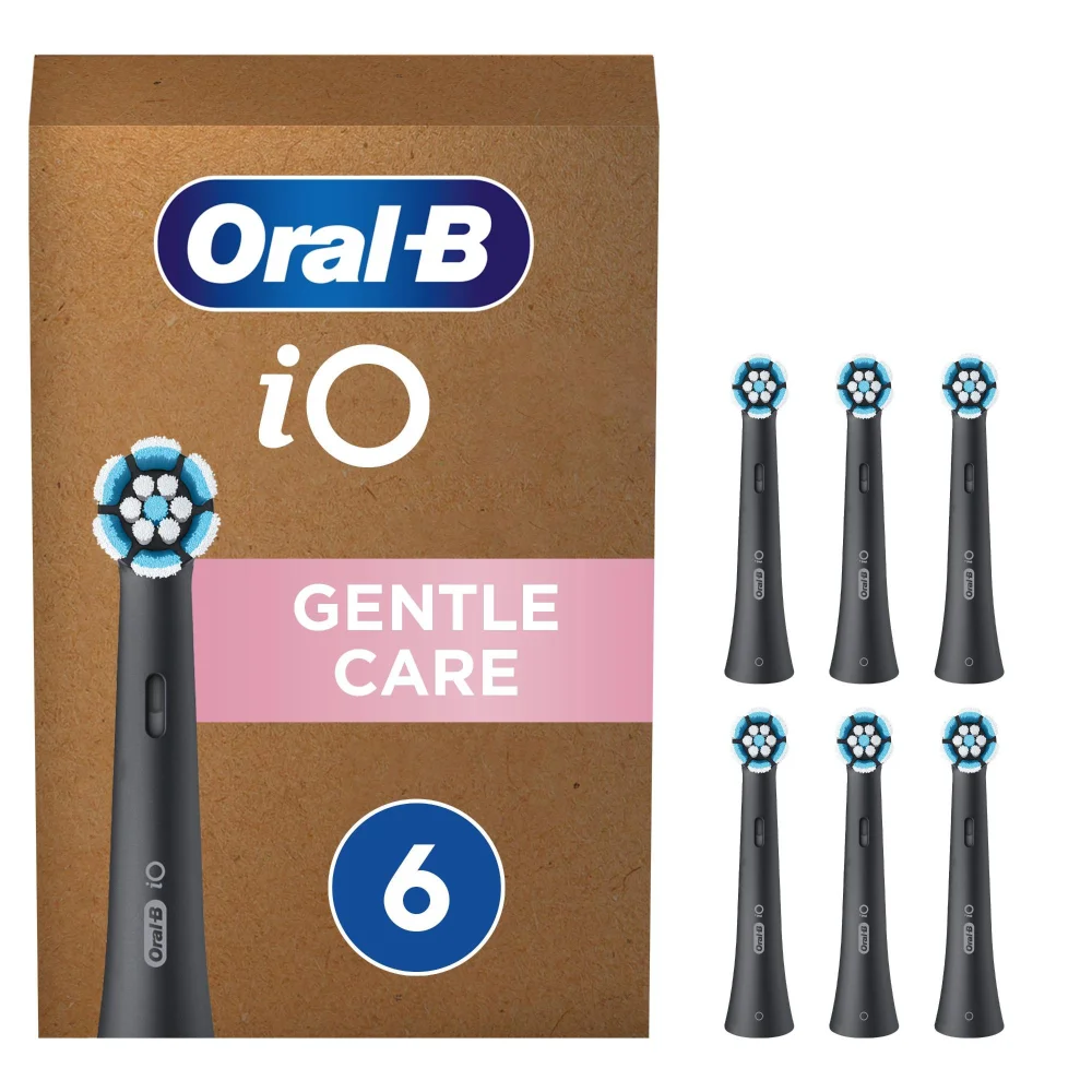 Oral-B iO Gentle Care Black Toothbrush Heads, Pack of 1, Mailbox Sized Pack Image 1