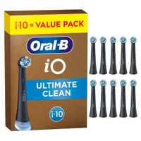 Oral-B iO Series Ultimate Clean Black, Original Brush Heads, CrissCross Bristles, 10