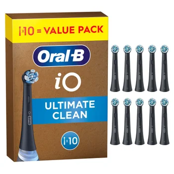 Oral-B iO Series Ultimate Clean Black, Original Brush Heads, CrissCross Bristles, 10