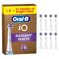 Oral-B iO Series Radiant White, Original Brush Heads for Teeth Whitening , 8