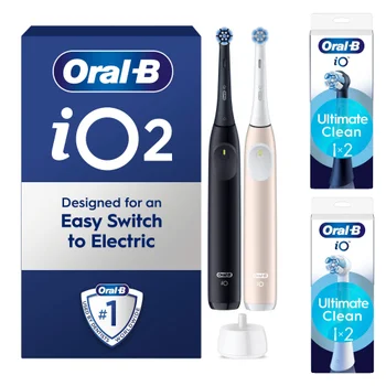 Oral-B iO2 Night Black & Calm Pink Electric Toothbrushes