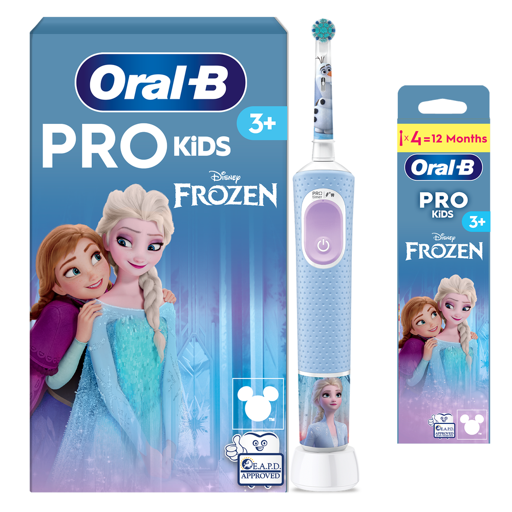Oral B Pro Kids Frozen Electric Toothbrush + 4 Toothbrush Heads