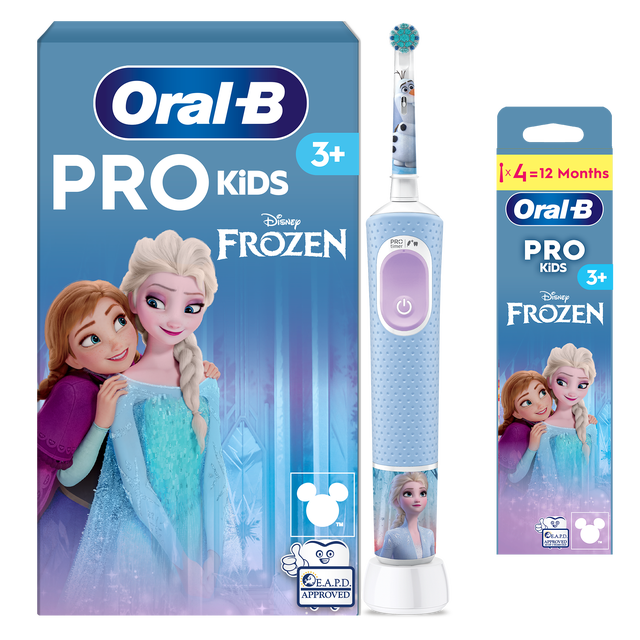 Oral B Pro Kids Frozen Electric Toothbrush + 4 Toothbrush Heads