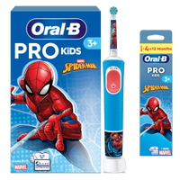 Oral B Pro Kids Spiderman Electric Toothbrush + 4 Toothbrush Heads