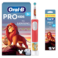 Oral B Pro Kids Lion King Electric Toothbrush + 4 Toothbrush Heads