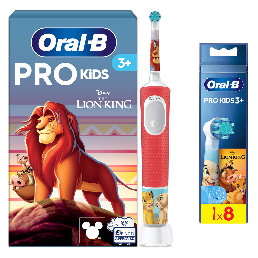 Oral B Pro Kids Lion King Electric Toothbrush + 8 Toothbrush Heads