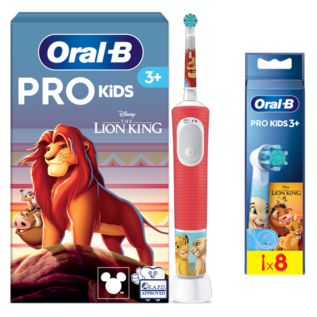 Oral B Pro Kids Lion King Electric Toothbrush + 8 Toothbrush Heads