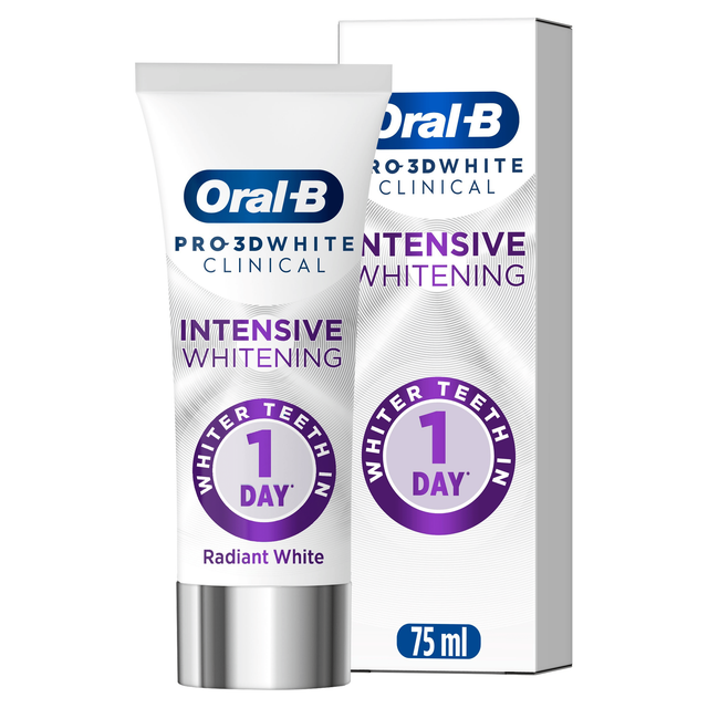 Oral-B Pro-3D White Clinical Intensive Whitening Radiant White Toothpaste 75ml