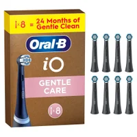 Oral-B iO Series Gentle Care Black, Original Brush Heads, for Sensitive Gums, 8