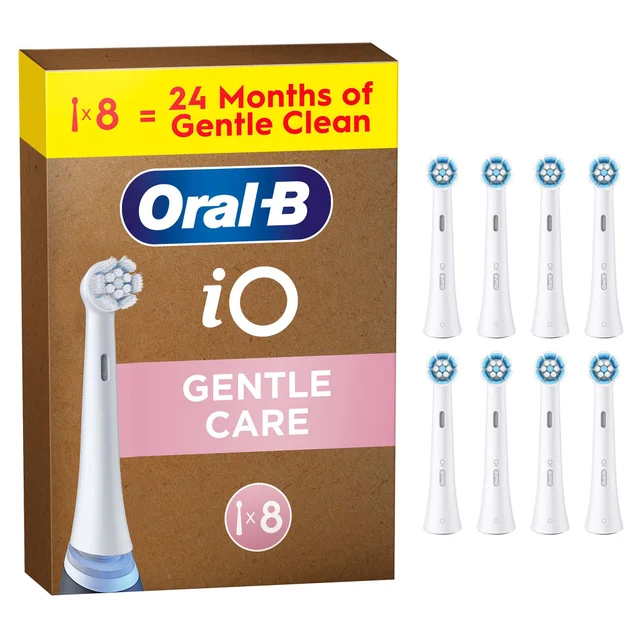 Oral-B iO Gentle Care Toothbrush Heads White 8 Pack