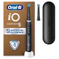 Oral-B iO5 Electric Toothbrush, Black, with Travel Case and Extra Head - undefined undefined
