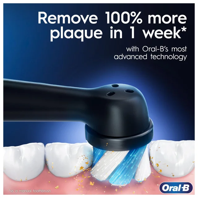 Oral-B iO3 Electric Toothbrushes, Pink & Black (Duo Pack), with Travel Case and Extra Head