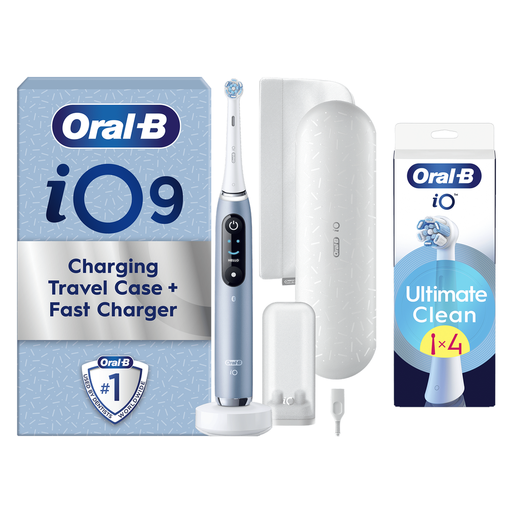 Oral B iO9 Aqua Marine Electric Toothbrush + 4 Toothbrush Heads